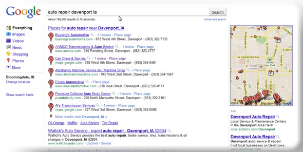 Davenport Map Online Google Listings